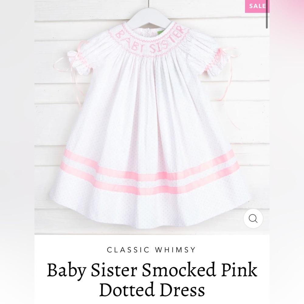 Smocked Baby Sister Dress